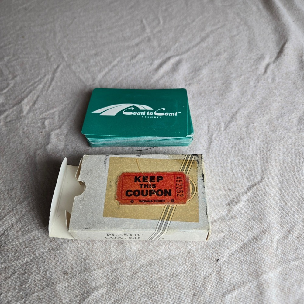 Coast to Coast Resorts Playing Cards Winnebago RV Travel Vintage Green Good